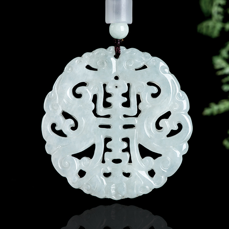 Women'S Fashion Gifts - Burmesische Jadeit-Drachen-Anhänger-Halskette, Vintage-Geschenke für Frauen, echter