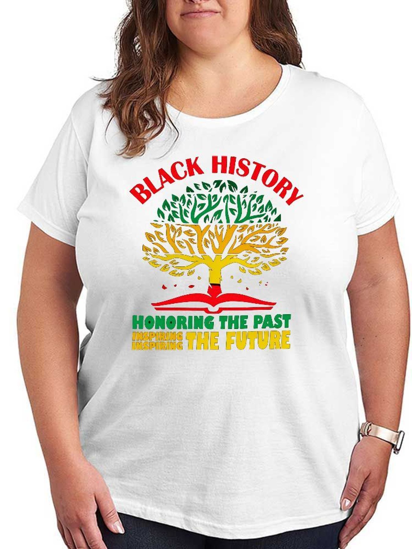 Women Fashion History - Black History Month Baum-Grafik T-Shirt Damen