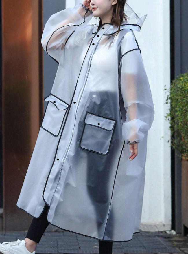 Women'S Fashion Raincoat - Modischer multifunktionaler Regenmantel, langer, regenfester Ganzkörper-Regenmantel