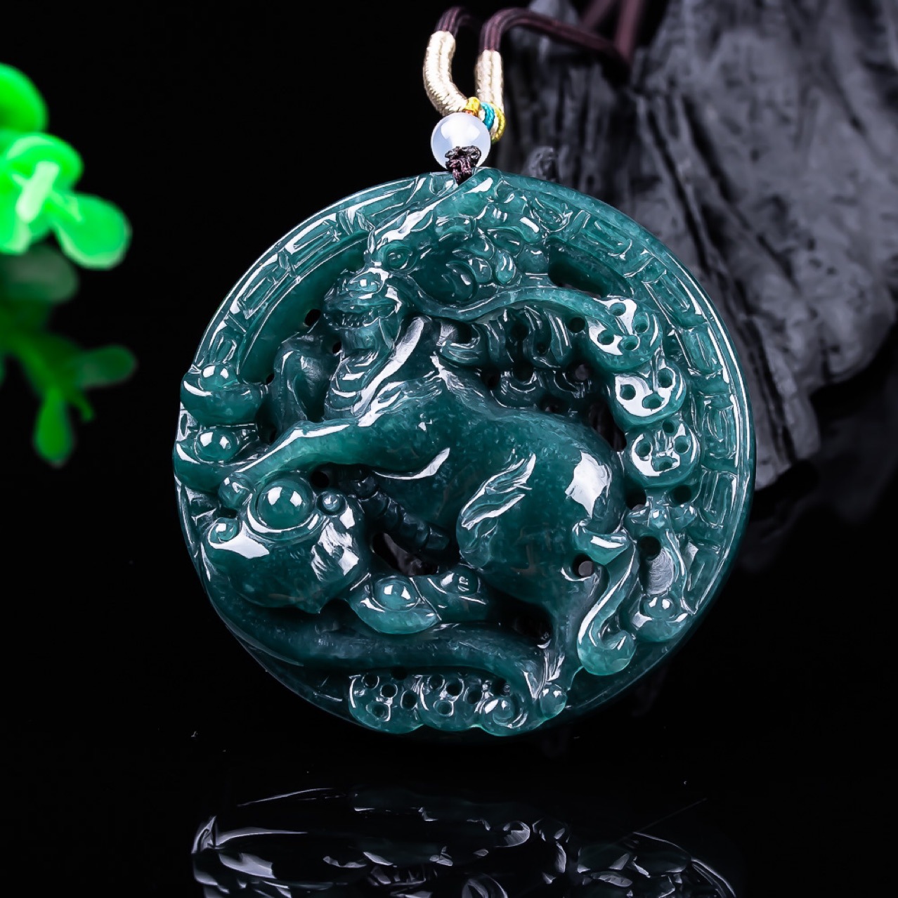 Women'S Fashion Gifts - Burmesischer Jadeit-Drachenanhänger, Edelstein, echter Jade, Geschenke