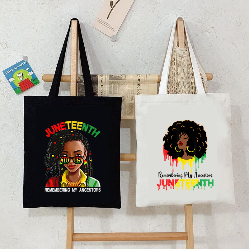 Women Fashion History - Juneteenth Black Girl Print Damen-Handtasche aus