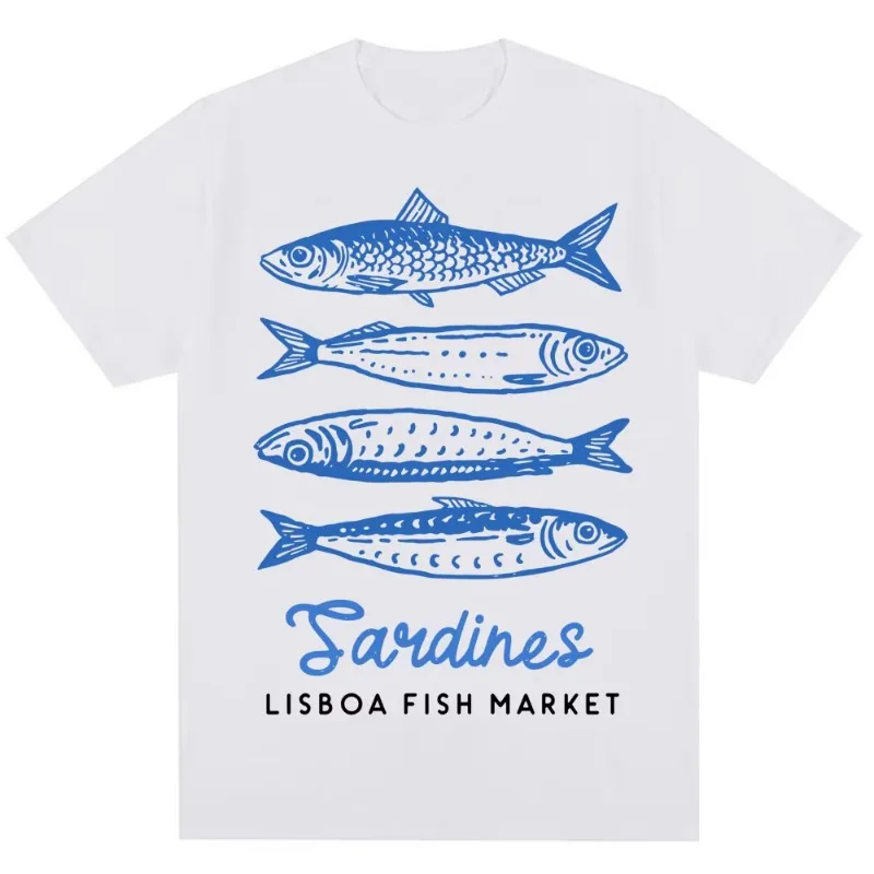 Women'S Fashion Market Size - Lustiges T-Shirt mit Fischmarkt-Print, Kawaii-Mode für