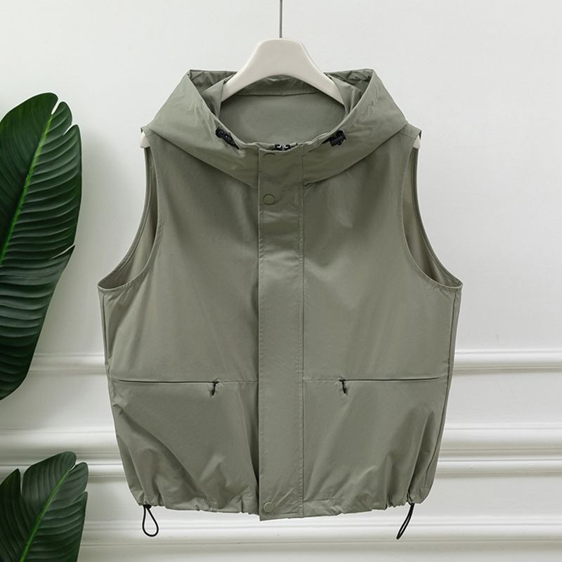 Women'S Fashion Utility Vest - Hellgraue, ärmellose Utility-Weste für Damen mit