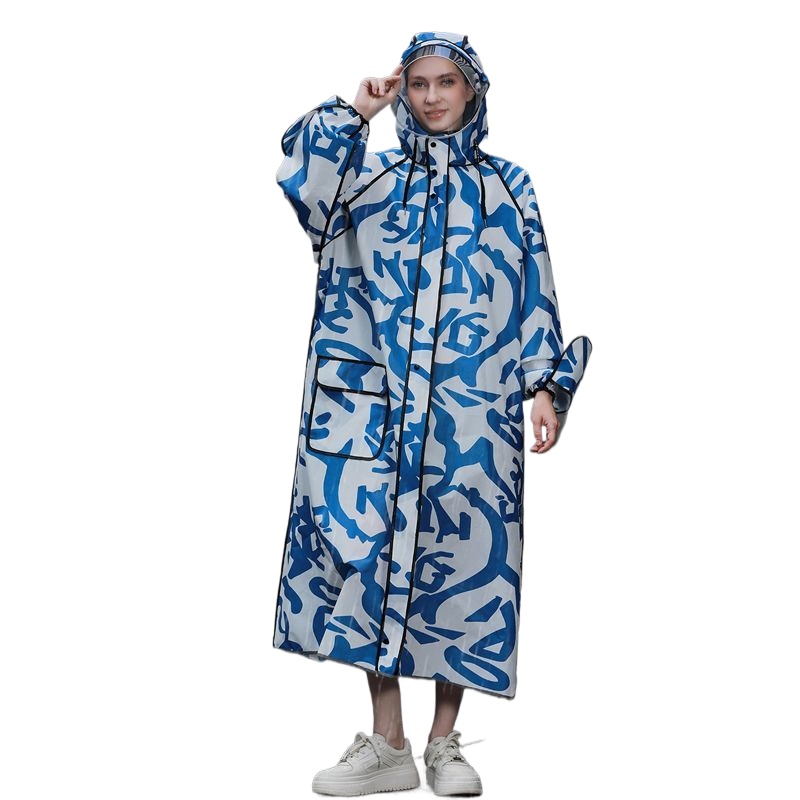 Women'S Fashion Raincoat - Langer Tarnfarben-Regenmantel für Erwachsene, strapazierfähiger Outdoor-Poncho