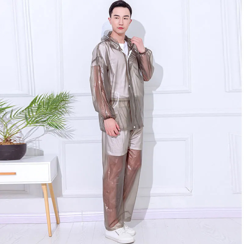 Mode Transparent Zwei-stück Re – Women'S Fashion Raincoat Bewertung und Preis