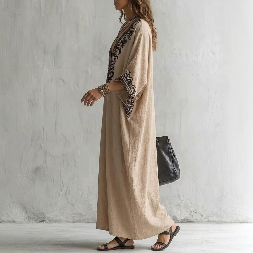 Damen Boho Besticktes Kaftan-M – Maxi Dress Boho Bewertung und Preis