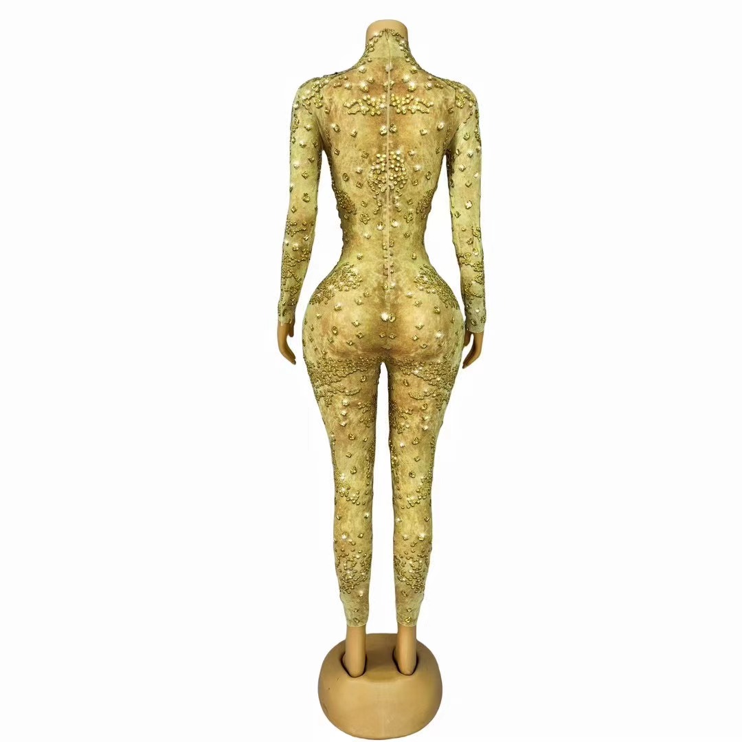 Sexy Bühne Glänzende Gold Stra – Women Fashion Photoshoot Bewertung und Preis