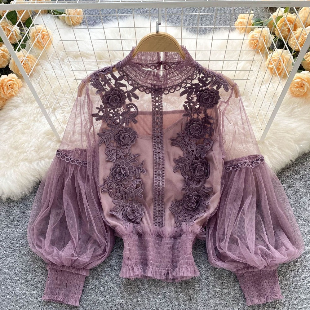 2 Teile/satz Spitze Puff Langa – Puff Sleeve Blouse Bewertung und Preis