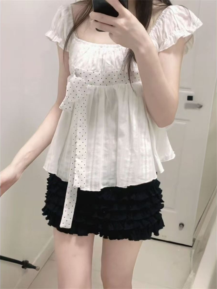 Süßes koreanisches Mode-Set mi – Puff Sleeve Blouse Bewertung und Preis
