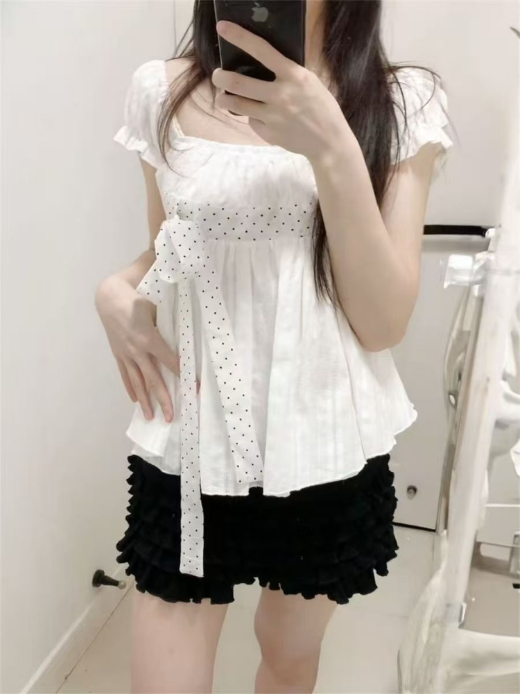 Süßes koreanisches Mode-Set mi – Puff Sleeve Blouse Bewertung und Preis