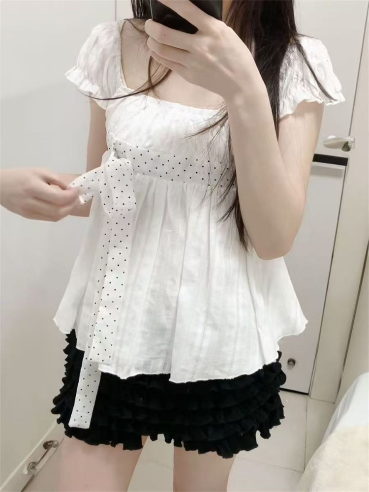 Süßes koreanisches Mode-Set mi – Puff Sleeve Blouse Bewertung und Preis