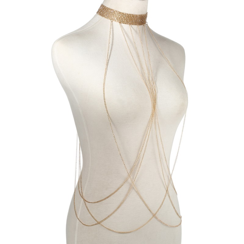 Gold Farbe Körper Kette Frauen – Women'S Fashion Harness Bewertung und Preis
