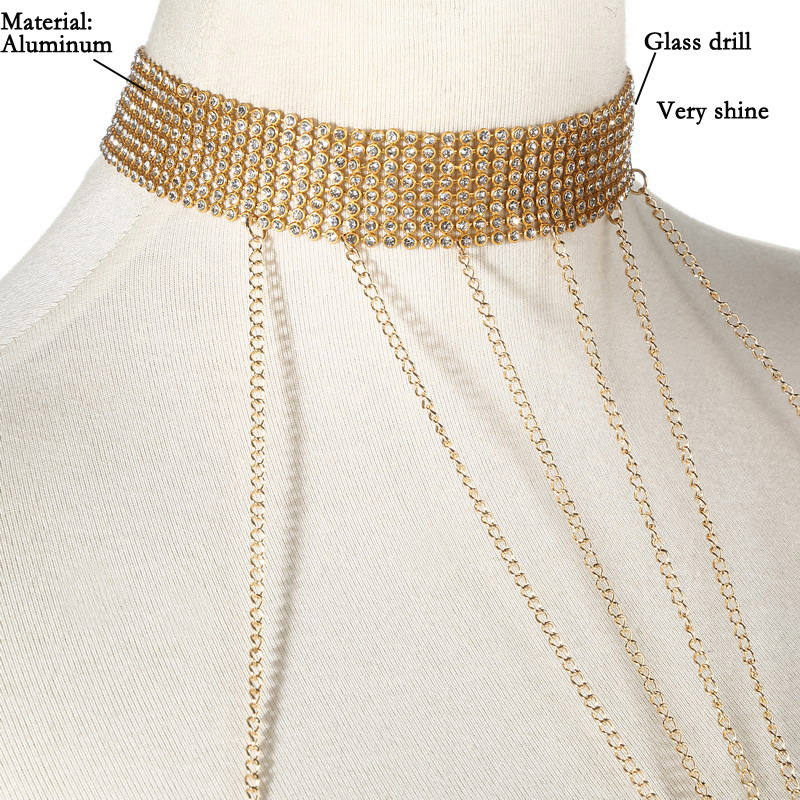 Gold Farbe Körper Kette Frauen – Women'S Fashion Harness Bewertung und Preis