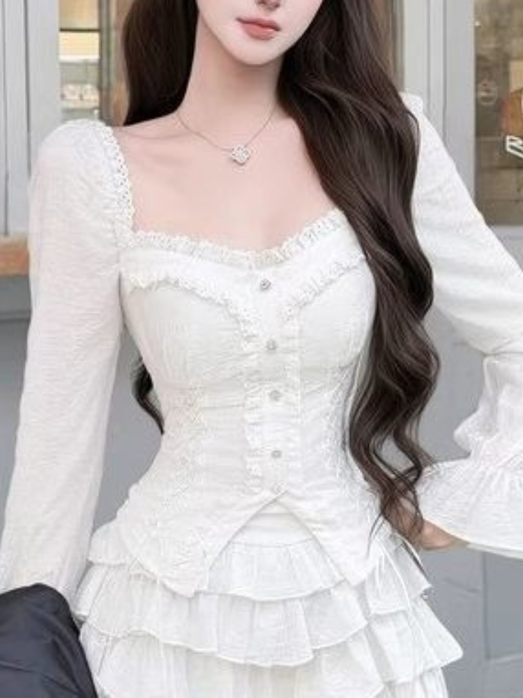 Harajuku Französisch Elegante  – Puff Sleeve Blouse Bewertung und Preis