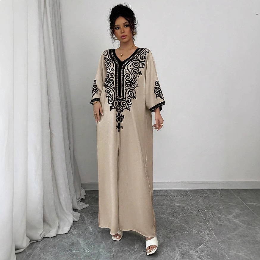 V-Ausschnitt Blumenmuster Maxi – Maxi Dress Boho Bewertung und Preis