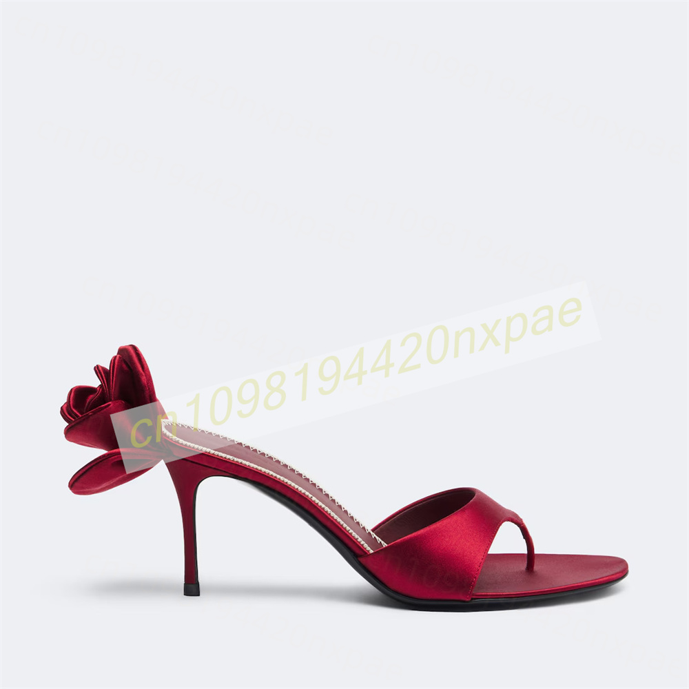 Damen Rote Satin Thong Mule Sa – Women Fashion Reddit Bewertung und Preis