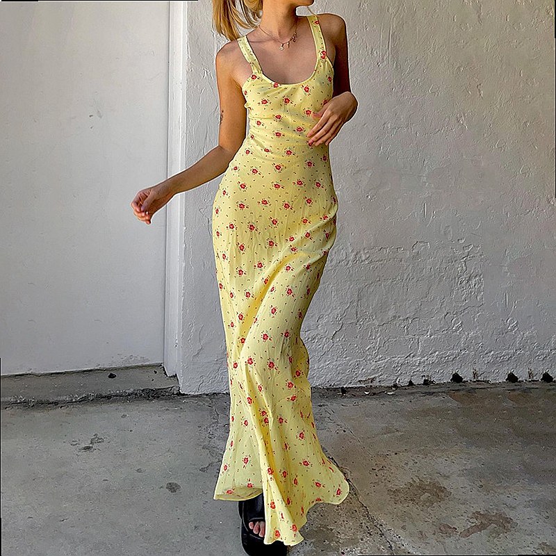 Französisches Maxikleid mit Bl – Maxi Dress Boho Bewertung und Preis
