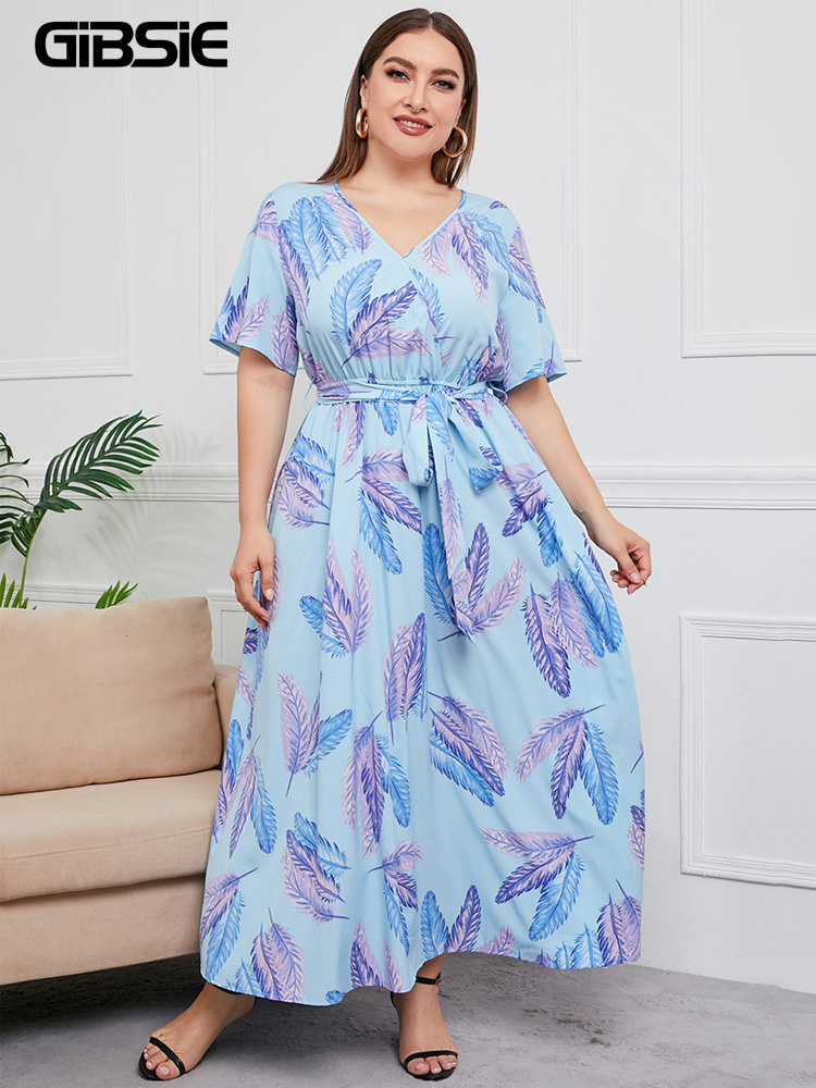 GIBSIE Plus Größe V-ausschnitt – Maxi Dress Boho Bewertung und Preis