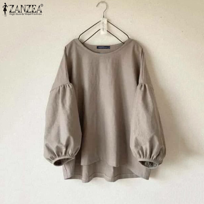 ZANZEA Damen-Blusen in Übergrö – Puff Sleeve Blouse Bewertung und Preis