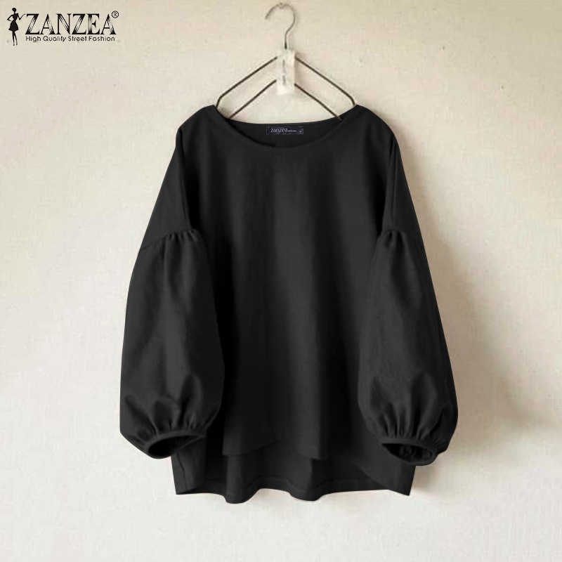 ZANZEA Damen-Blusen in Übergrö – Puff Sleeve Blouse Bewertung und Preis
