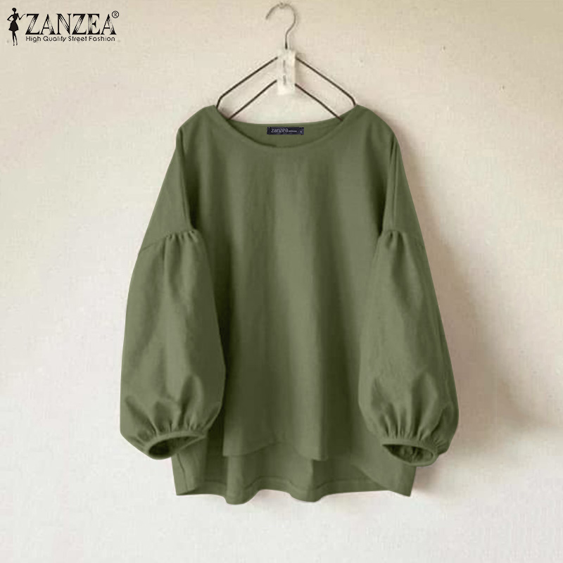 ZANZEA Damen-Blusen in Übergrö – Puff Sleeve Blouse Bewertung und Preis