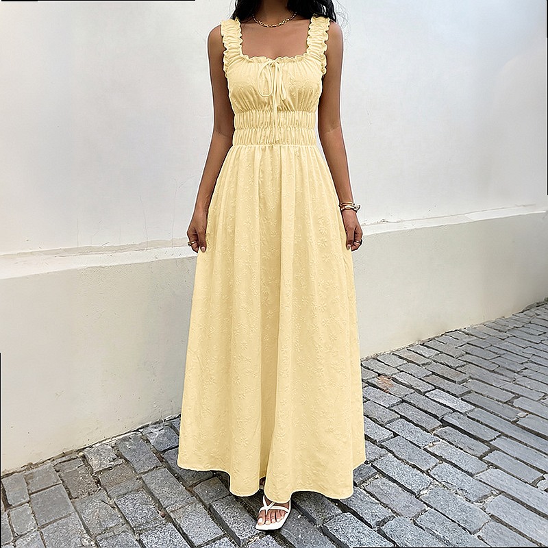 Sommerkleid ohne Ärmel mit qua – Maxi Dress Boho Bewertung und Preis