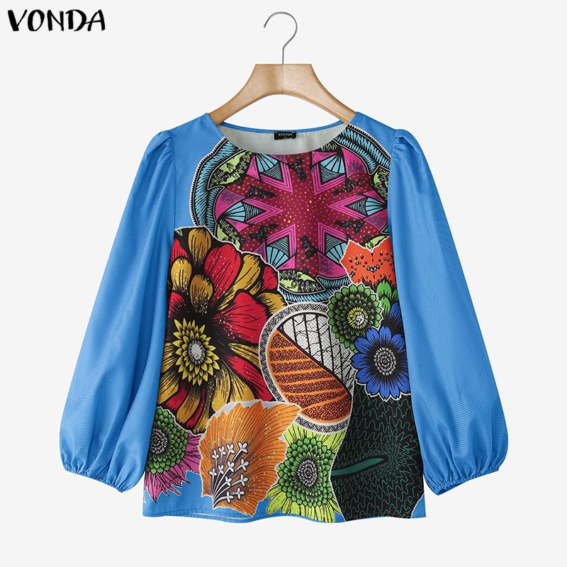 Plus Size 5XL VONDA Damenmode- – Puff Sleeve Blouse Bewertung und Preis