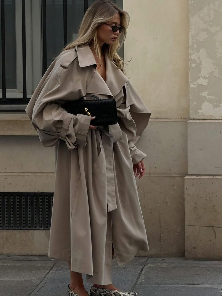 Solide Revers Graben Mantel Fr – Women'S Fashion Raincoat Bewertung und Preis