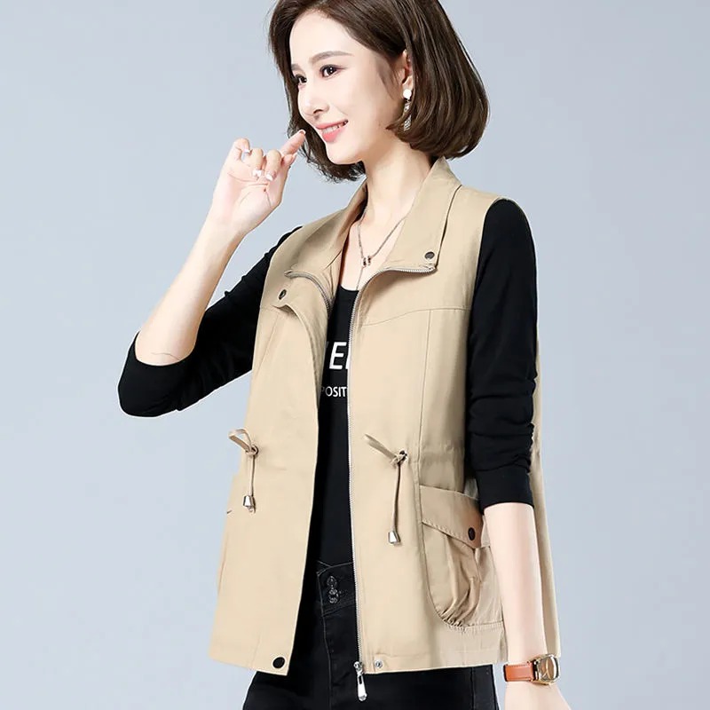Leichte Damenweste mit Stehkra – Women'S Fashion Utility Vest Bewertung und Preis