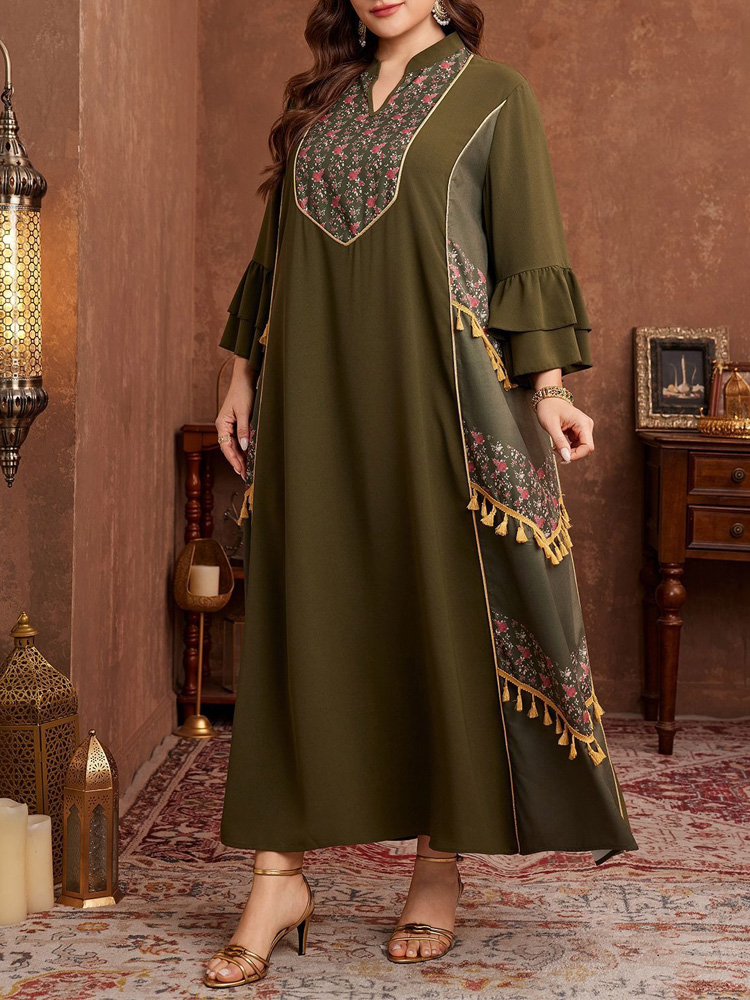 GIBSIE Übergröße Ethnischer St – Maxi Dress Boho Bewertung und Preis
